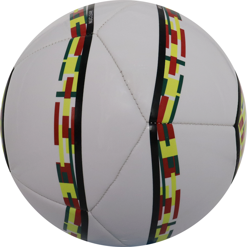 Balón de fútbol marca Umbro, 12 Paneles, amarillo neón, con detalles de colores, tamaño 4.